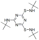 N,N'-ビス(1,1-ジメチルエチル)-6-[(1,1-ジメチルエチル)アミノ]-1,3,5-トリアジン-2,4-ジスルフェンアミド 化学構造式