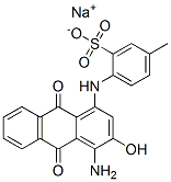 sodium 4-[(4-amino-9,10-dihydro-3-hydroxy-9,10-dioxo-1-anthryl)amino]toluene-3-sulphonate 结构式