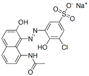 sodium 3-[(8-acetamido-2-hydroxy-1-naphthyl)azo]-5-chloro-4-hydroxybenzenesulphonate 结构式