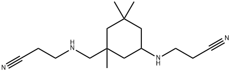 3-[(3-{[(2-シアノエチル)アミノ]メチル}-3,5,5-トリメチルシクロヘキシル)アミノ]プロパンニトリル 化学構造式
