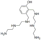 2,3-ビス[[[2-[(2-アミノエチル)アミノ]エチル]アミノ]メチル]フェノール 化学構造式
