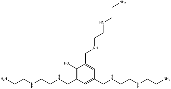 2,4,6-tris[[[2-[(2-aminoethyl)amino]ethyl]amino]methyl]phenol Struktur
