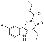 diethyl [(5-bromo-1H-indol-3-yl)methylene]malonate 结构式
