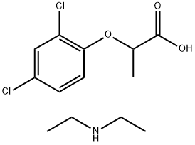 2-(2,4-ジクロロフェノキシ)プロパン酸/ジエチルアミン,(1:1) 化学構造式