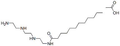 N-[2-[[2-[(2-aminoethyl)amino]ethyl]amino]ethyl]dodecanamide monoacetate Struktur