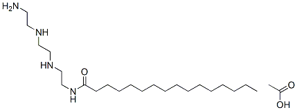 N-[2-[[2-[(2-アミノエチル)アミノ]エチル]アミノ]エチル]ヘキサデカンアミド・酢酸 化学構造式