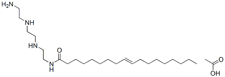 N-[2-[[2-[(2-アミノエチル)アミノ]エチル]アミノ]エチル]-9-オクタデセンアミド・酢酸 化学構造式