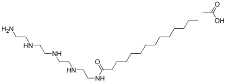 N-[2-[[2-[[2-[(2-aminoethyl)amino]ethyl]amino]ethyl]amino]ethyl]myristamide monoacetate Structure