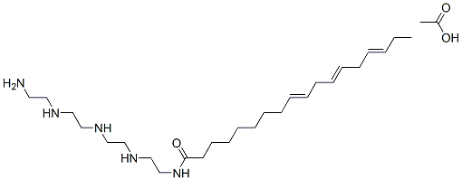 N-[2-[[2-[[2-[(2-aminoethyl)amino]ethyl]amino]ethyl]amino]ethyl]octadeca-9,12,15-trienamide monoacetate Structure