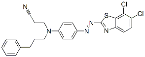 3-[[4-[(6,7-dichlorobenzothiazol-2-yl)azo]phenyl](3-phenylpropyl)amino]propiononitrile Structure
