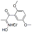 [2-(2,5-dimethoxyphenyl)-1-methyl-2-oxoethylidene]hydroxyammonium chloride Structure