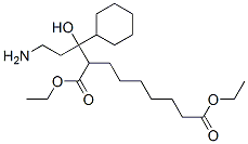 diethyl 2-(3-amino-1-cyclohexyl-1-hydroxypropyl)nonanedioate 结构式