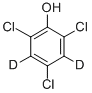 2,4,6-三氯苯酚-3,5-D2, 93951-80-5, 结构式