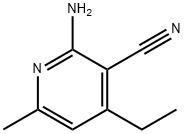 3-Pyridinecarbonitrile,  2-amino-4-ethyl-6-methyl- Struktur