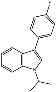 3-(4-フルオロフェニル)-1-イソプロピルインドール 化学構造式