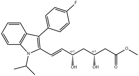 氟伐他汀甲酯, 93957-53-0, 结构式