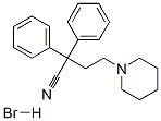 α,α-ジフェニル-1-ピペリジンブタンニトリル・臭化水素酸塩 化学構造式