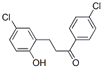 3-(5-クロロ-2-ヒドロキシフェニル)-1-(4-クロロフェニル)-1-プロパノン 化学構造式
