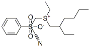 (2-cyanopropyl)ethyl(2-ethylhexyl)sulphonium benzenesulphonate Struktur