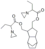 (octahydro-4,7-methano-1H-indenediyl)bis(methylene) bis(alpha-ethylaziridine-1-acetate) 化学構造式
