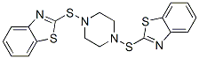2,2'-[piperazine-1,4-diylbis(thio)]bisbenzothiazole Structure