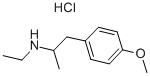 N-ethyl-p-methoxy-alpha-methylphenethylamine hydrochloride Struktur