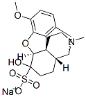 4,5α-エポキシ-6-ヒドロキシ-3-メトキシ-17-メチルモルフィナン-6-スルホン酸ナトリウム 化学構造式