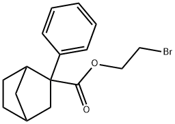 2-フェニルビシクロ[2.2.1]ヘプタン-2-カルボン酸2-ブロモエチル 化学構造式