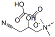 3-シアノ-2-ヒドロキシ-N,N,N-トリメチル-1-プロパンアミニウム・2-ヒドロキシ-2-オキソ酢酸アニオン 化学構造式