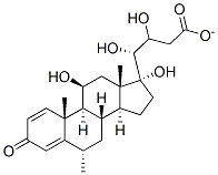 (20R)-11beta,17,20,21-tetrahydroxy-6alpha-methylpregna-1,4-dien-3-one 21-acetate Struktur