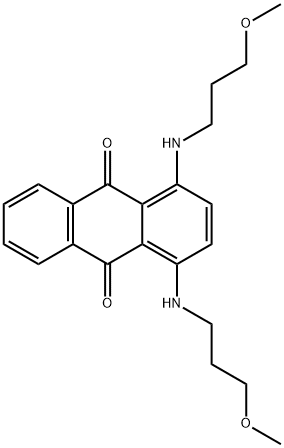 1,4-ビス[(3-メトキシプロピル)アミノ]-9,10-アントラセンジオン 化学構造式