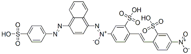 2-[2-(4-nitro-2-sulphophenyl)vinyl]-5-[[4-[(4-sulphophenyl)azo]-1-naphthyl]-NNO-azoxy]benzenesulphonic acid Structure