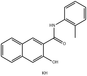 3-ヒドロキシ-N-(2-メチルフェニル)-2-ナフタレンカルボアミド/カリウム,(1:1) 化学構造式