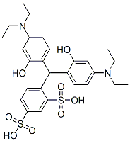 4-[bis[4-(diethylamino)-2-hydroxyphenyl]methyl]benzene-1,3-disulphonic acid Structure