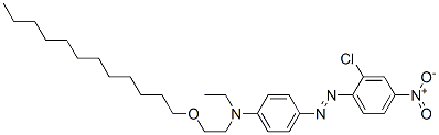 4-[(2-クロロ-4-ニトロフェニル)アゾ]-N-[2-(ドデシルオキシ)エチル]-N-エチルベンゼンアミン 化学構造式