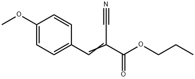 2-氰基-3-(4-甲氧苯基)-2-丙烯酸丙酯, 93966-57-5, 结构式