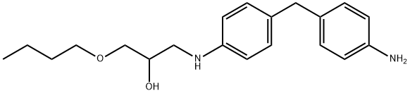 1-[[4-[(4-aminophenyl)methyl]phenyl]amino]-3-butoxypropan-2-ol|