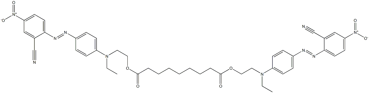 ノナン二酸ビス[2-[[4-[(2-シアノ-4-ニトロフェニル)アゾ]フェニル]エチルアミノ]エチル] 化学構造式
