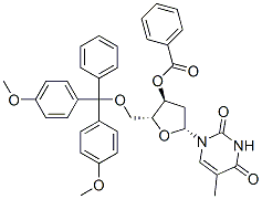 5'-O-(p,p'-dimethoxytrityl)thymidine 3'-benzoate Structure