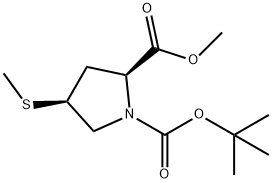 (4S)-1-Boc-4-methylthiol-L-proline methyl ester Structure