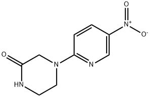 4-(5-NITROPYRIDIN-2-YL)PIPERAZIN-2-ONE 结构式