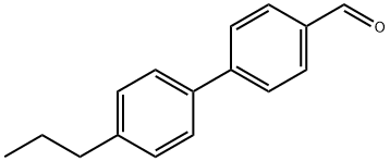 4′-プロピル-1,1′-ビフェニル-4-カルボアルデヒド 化学構造式