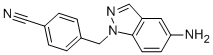 4-[(5-氨基-1H吲唑-1-基)甲基]-苯甲腈, 939756-08-8, 结构式