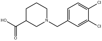 1-(3,4-dimethylbenzyl)piperidine-3-carboxylic acid Structure