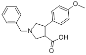 1-BENZYL-4-(4-METHOXY-PHENYL)-PYRROLIDINE-3-CARBOXYLIC ACID Structure