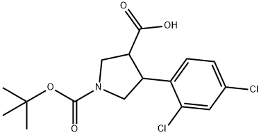 4-(2,4-DICHLORO-PHENYL)-PYRROLIDINE-1,3-DICARBOXYLIC ACID 1-TERT-BUTYL ESTER Struktur