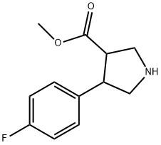 4-(4-氟苯基)吡咯烷-3-羧酸甲酯, 939758-13-1, 结构式