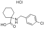 1-(4-CHLORO-BENZYLAMINO)-CYCLOHEXANECARBOXYLIC ACID HYDROCHLORIDE Struktur