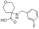 TETRAHYDRO-4-[[(3-FLUOROPHENYL)METHYL]AMINO]-2H-PYRAN-4-CARBOXYLIC ACID Structure