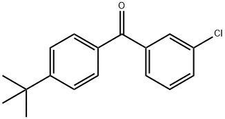 4-TERT-ブチル-3'-クロロベンゾフェノン 化学構造式